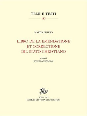 cover image of Libro de la emendatione et correctione dil stato christiano